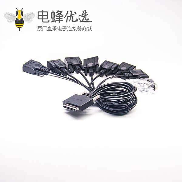 SCSI接口线1米VHDCI68芯公转8HPDB9芯母注塑成型线