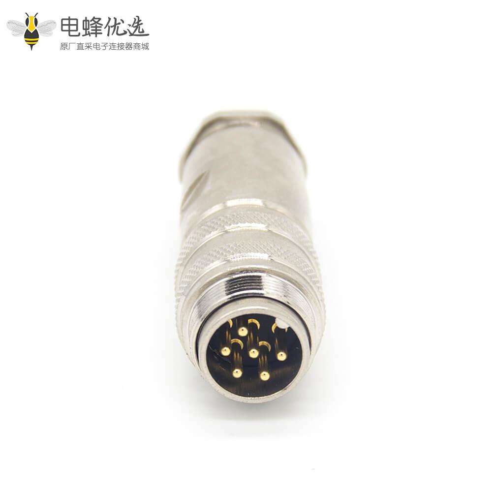 对接连接器 M16 6芯直式焊接公插头