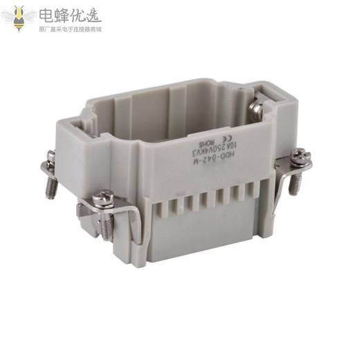 矩形重载连接器42针公母芯航空插头插座M/F公母芯