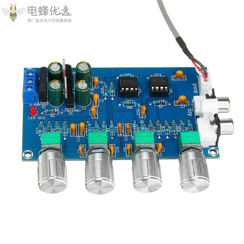 NE5532_C2_001_AC_12_24V电源4通道调节放大器调谐板前置放大器