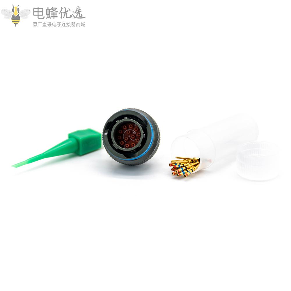 D38999卡口式连接器13芯针式N键位10号壳体插头