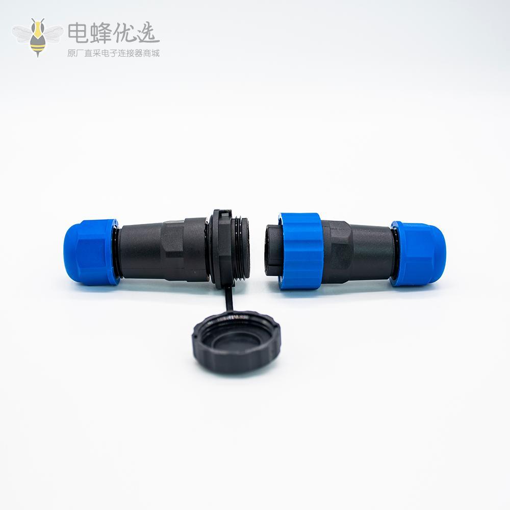 防水接头SP21-3芯 对接式塑料防水户外连接器